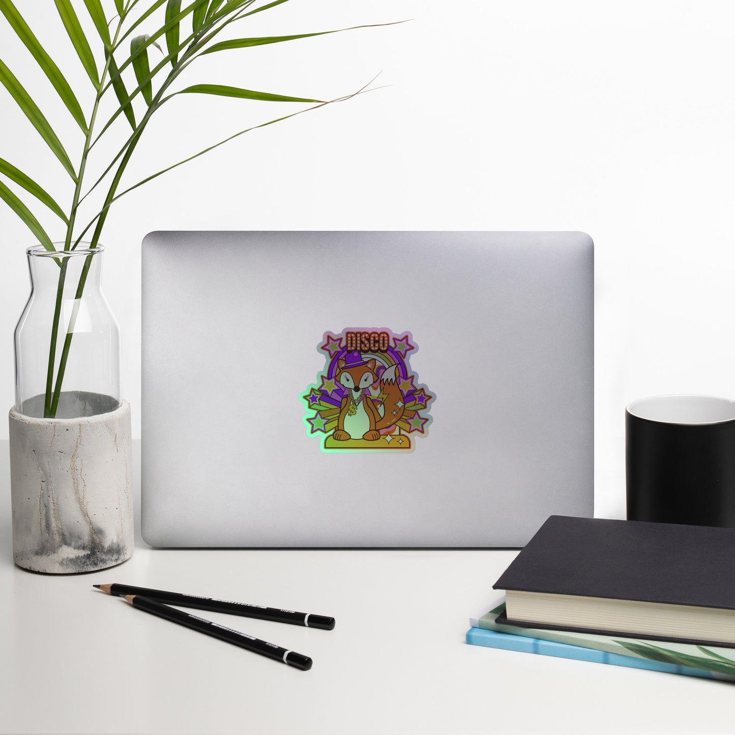 Disco Fox Holographic stickers