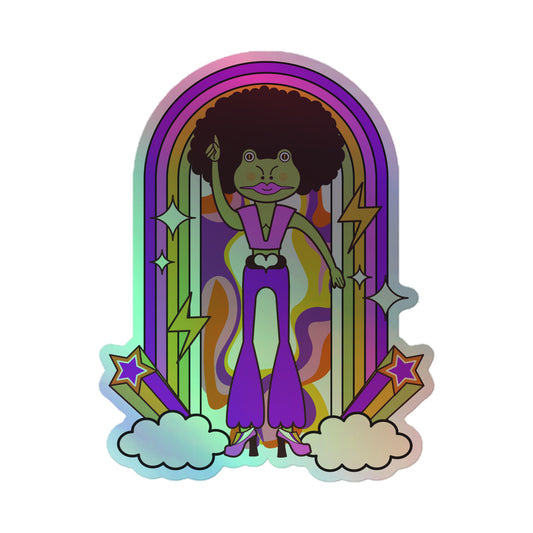 Disco Frog Holographic stickers