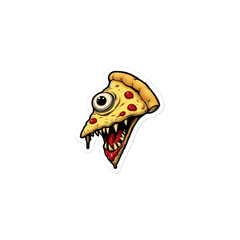 Zombie Pizza Slice Bubble-free stickers