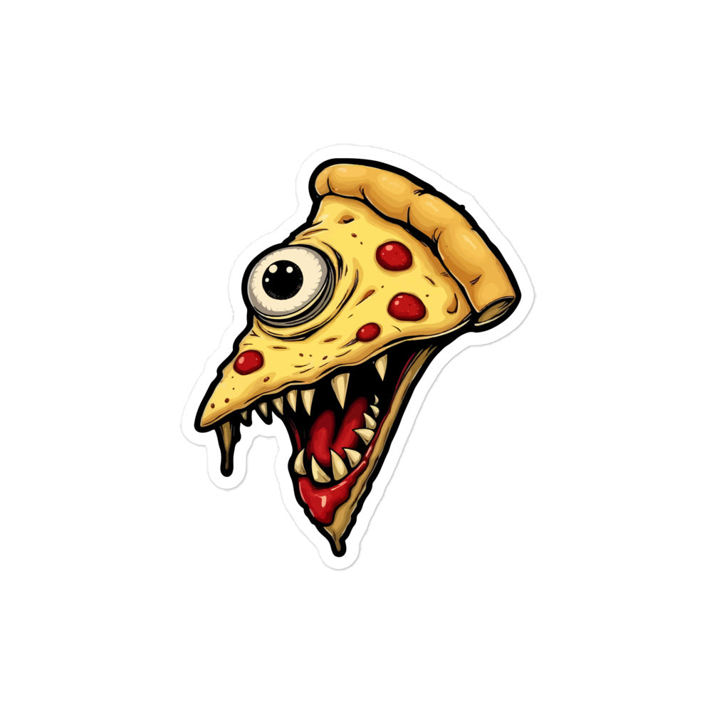 Zombie Pizza Slice Bubble-free stickers