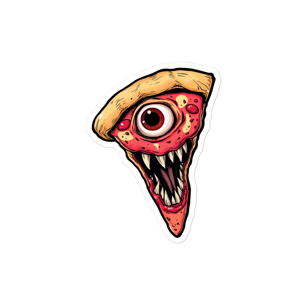 Funny pizza slice Bubble-free stickers