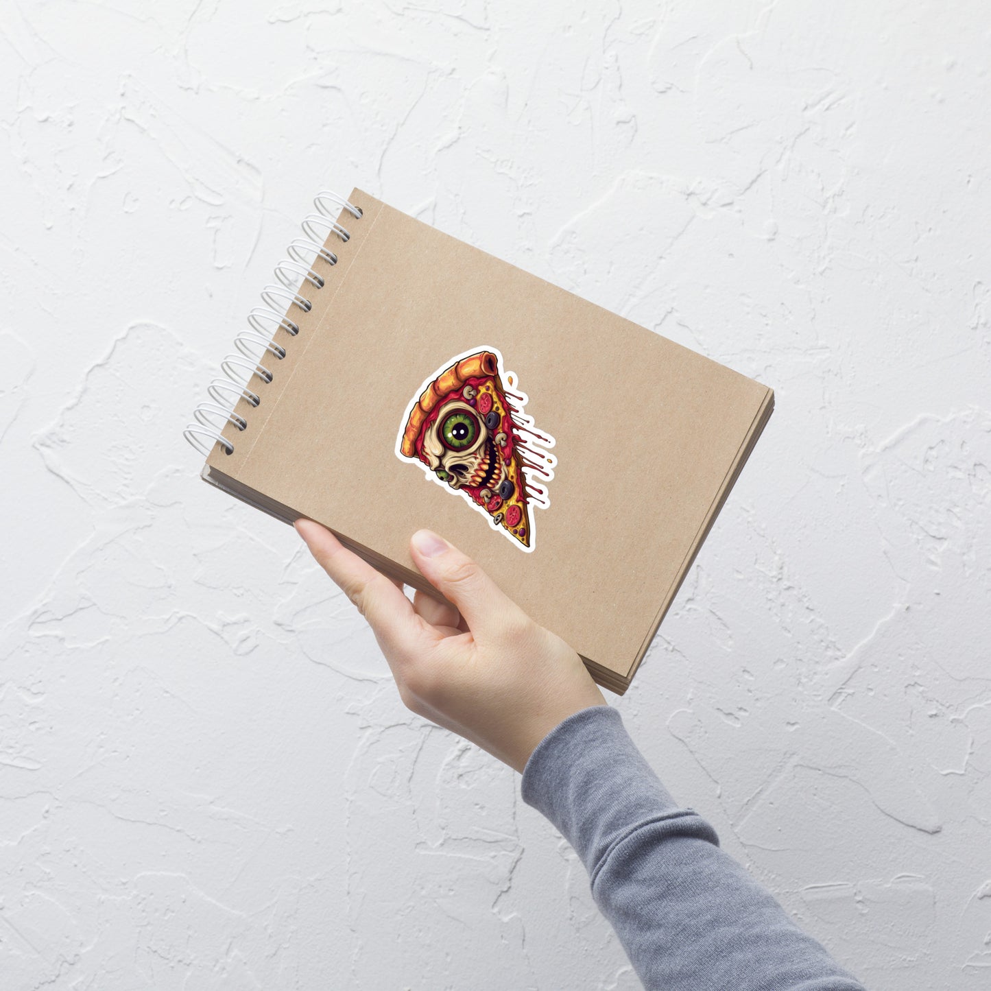 Pizza Slice with skull Bubble-free stickers