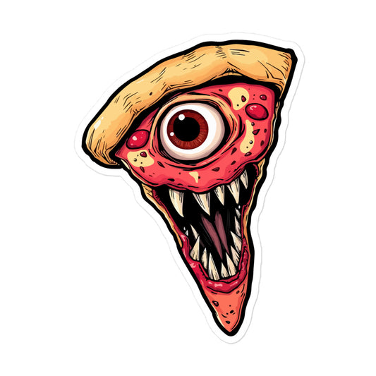 Funny pizza slice Bubble-free stickers