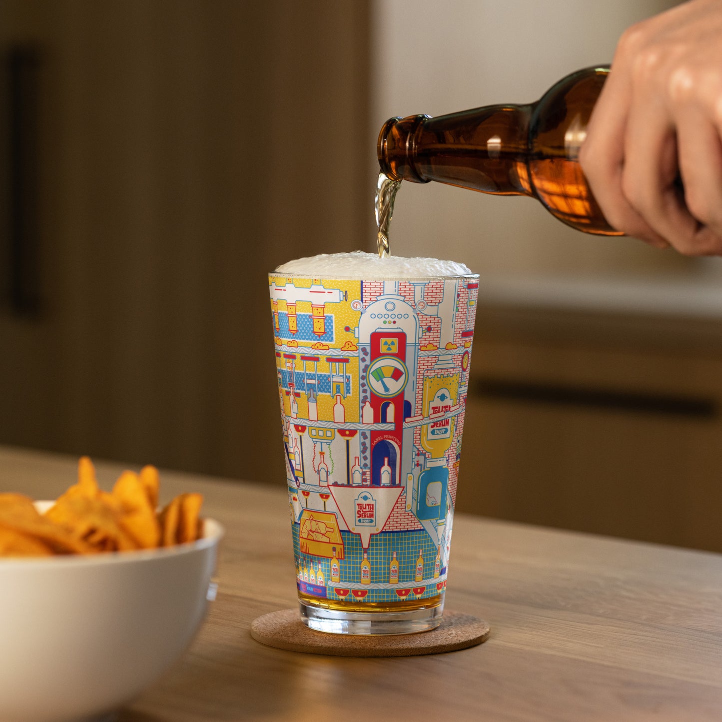 The Beer Bottle Factory Shaker pint glass