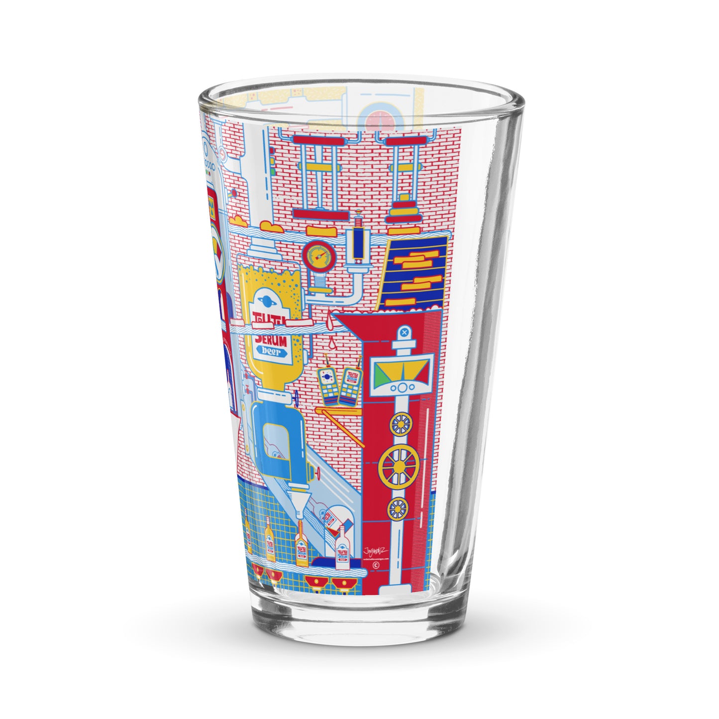 The Beer Bottle Factory Shaker pint glass