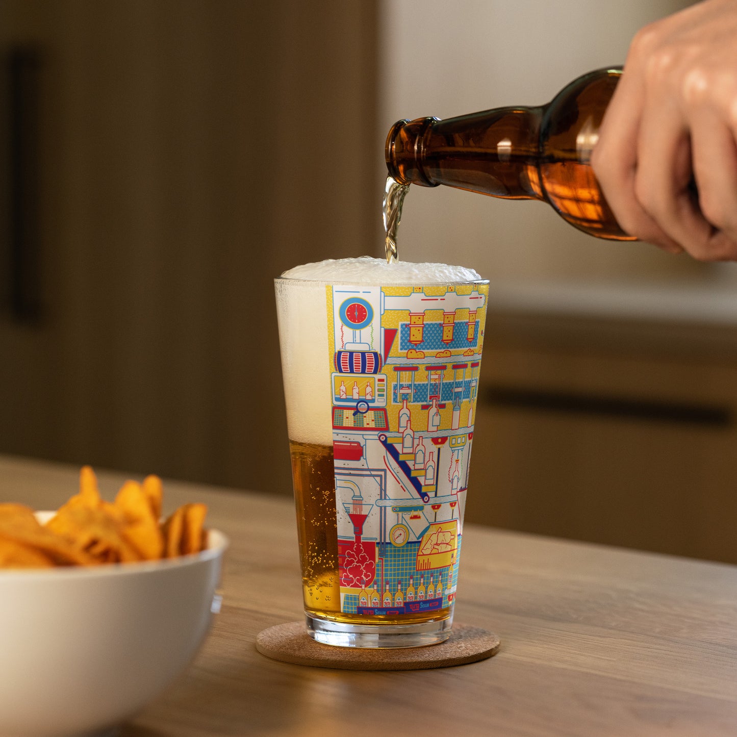 The Beer Bottle Factory Shaker pint glass