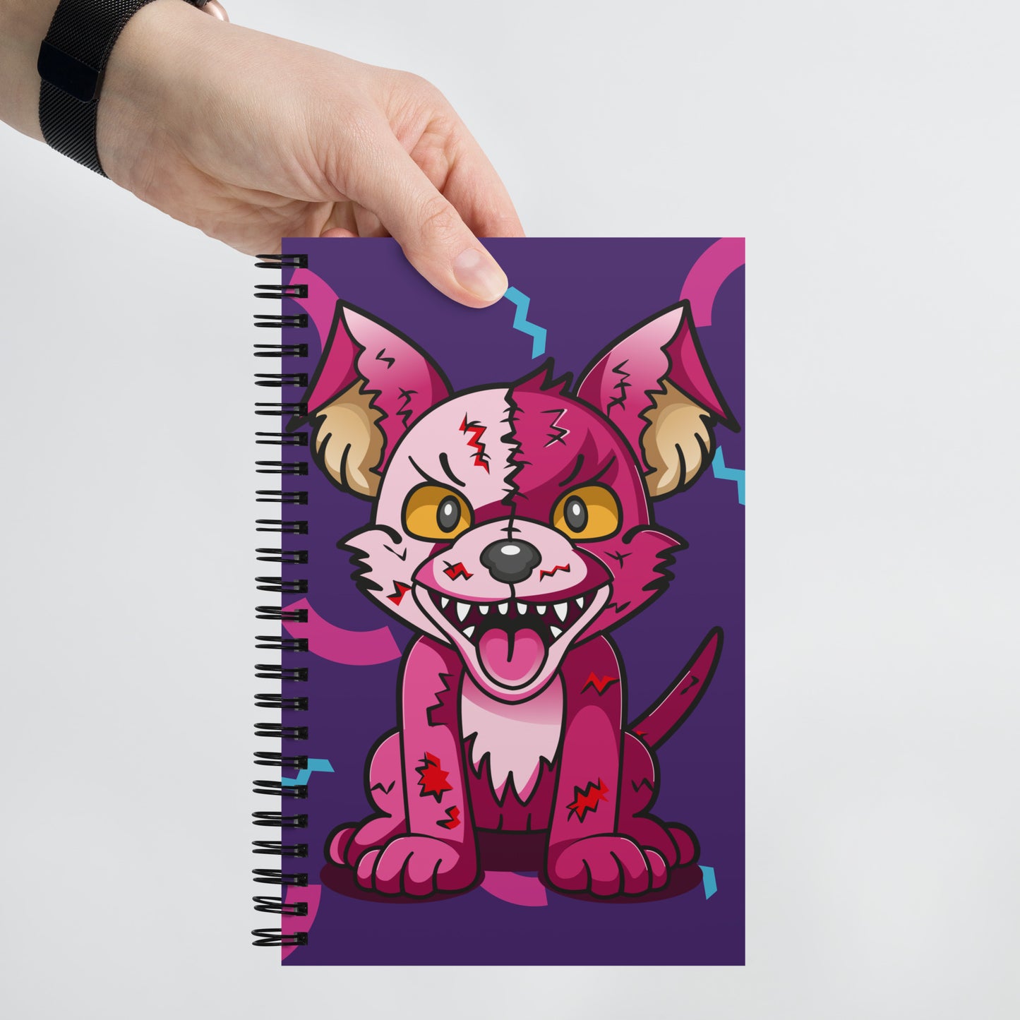 The Creepy Cute Plush Dog Spiral notebook