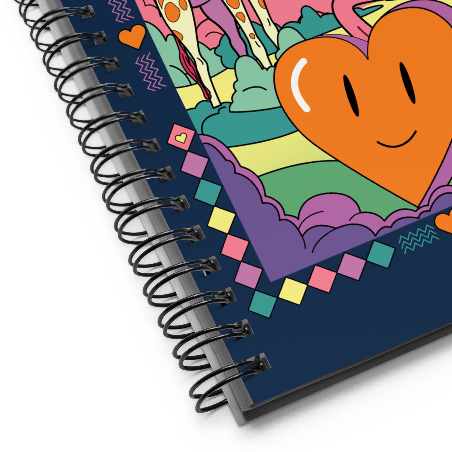 Cosmic love giraffe spiral notebook