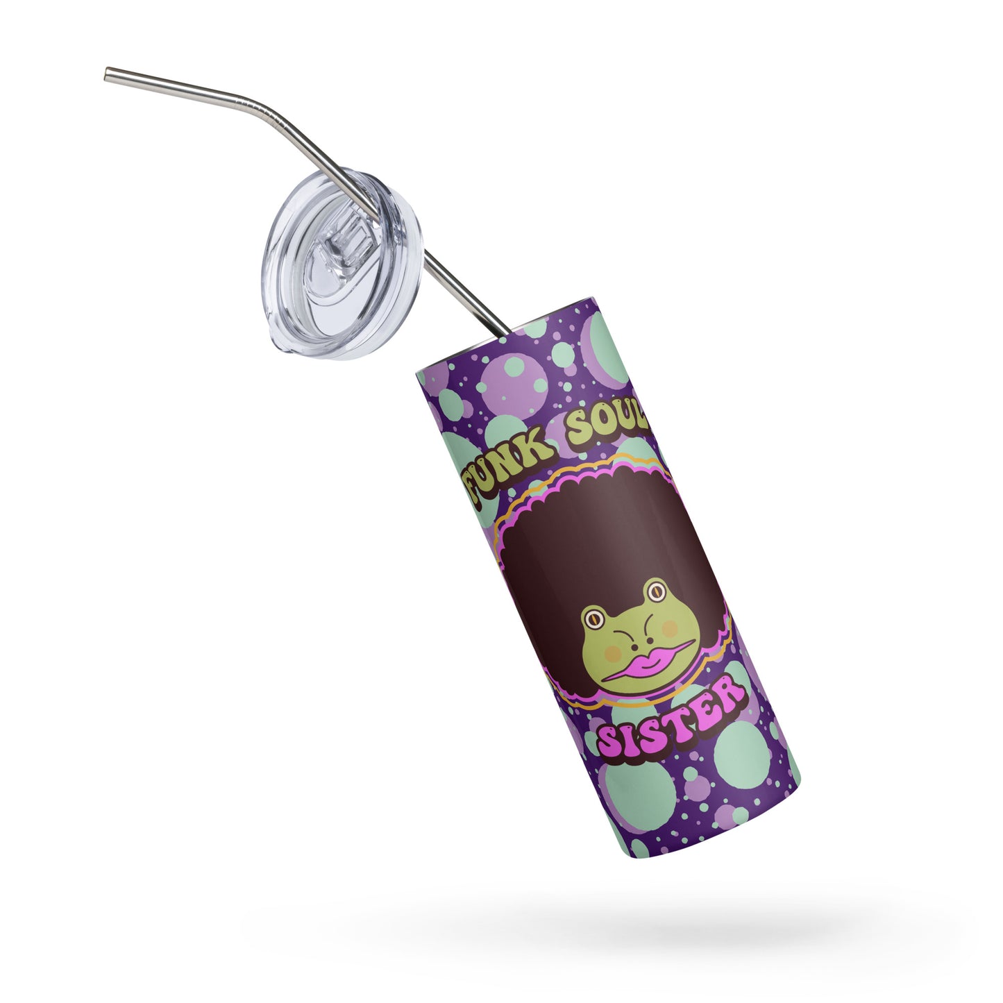 Funk Soul Sister stainless steel tumbler