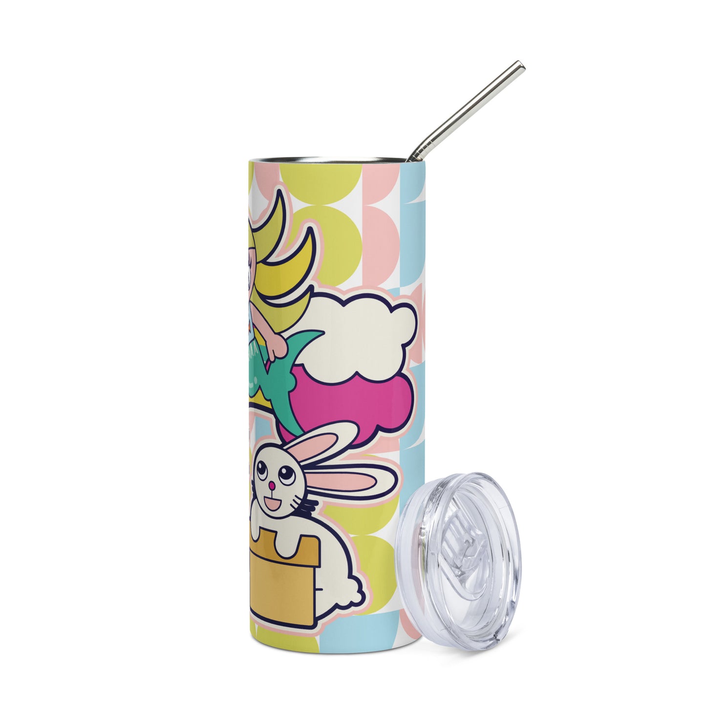 Mermaid & Bunny Stainless steel tumbler