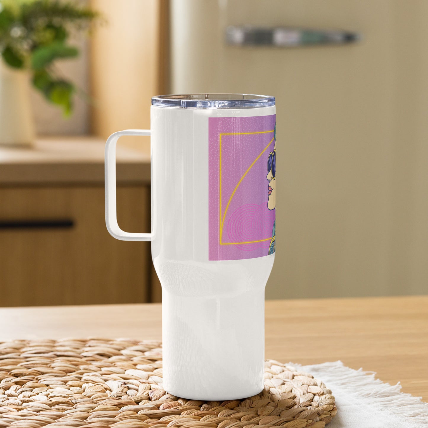 Eighties Vibes Travel mug with a handle