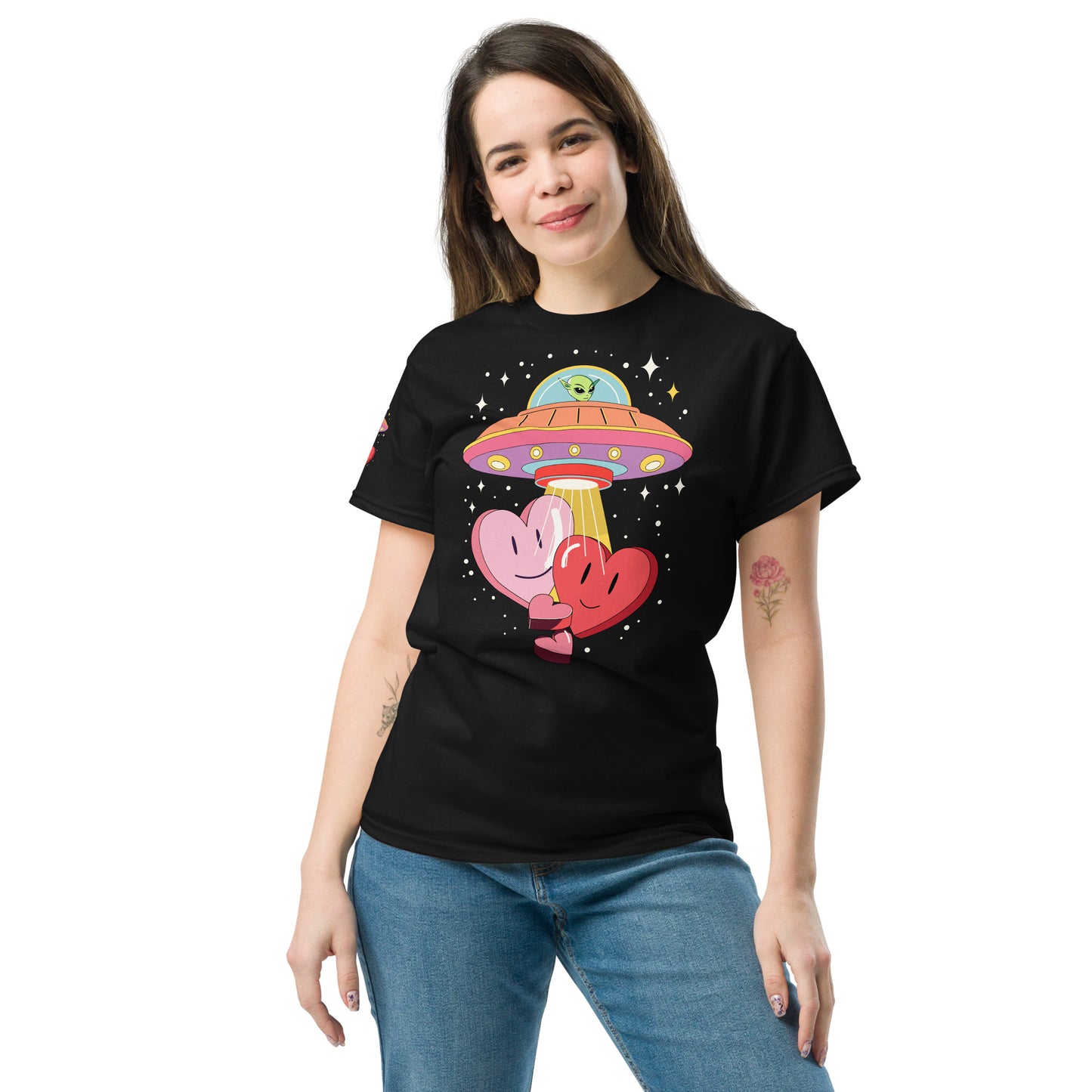 Aliens looking for love and stealing it  classic tee