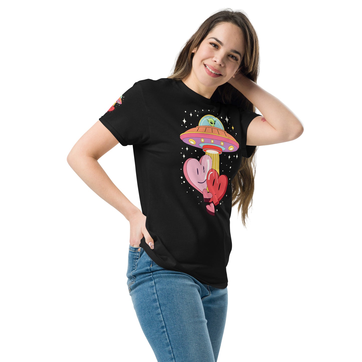 Aliens looking for love and stealing it  classic tee