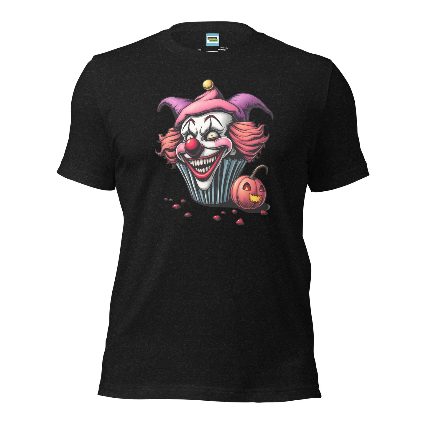 Retro evil cupcake clown Unisex t-shirt