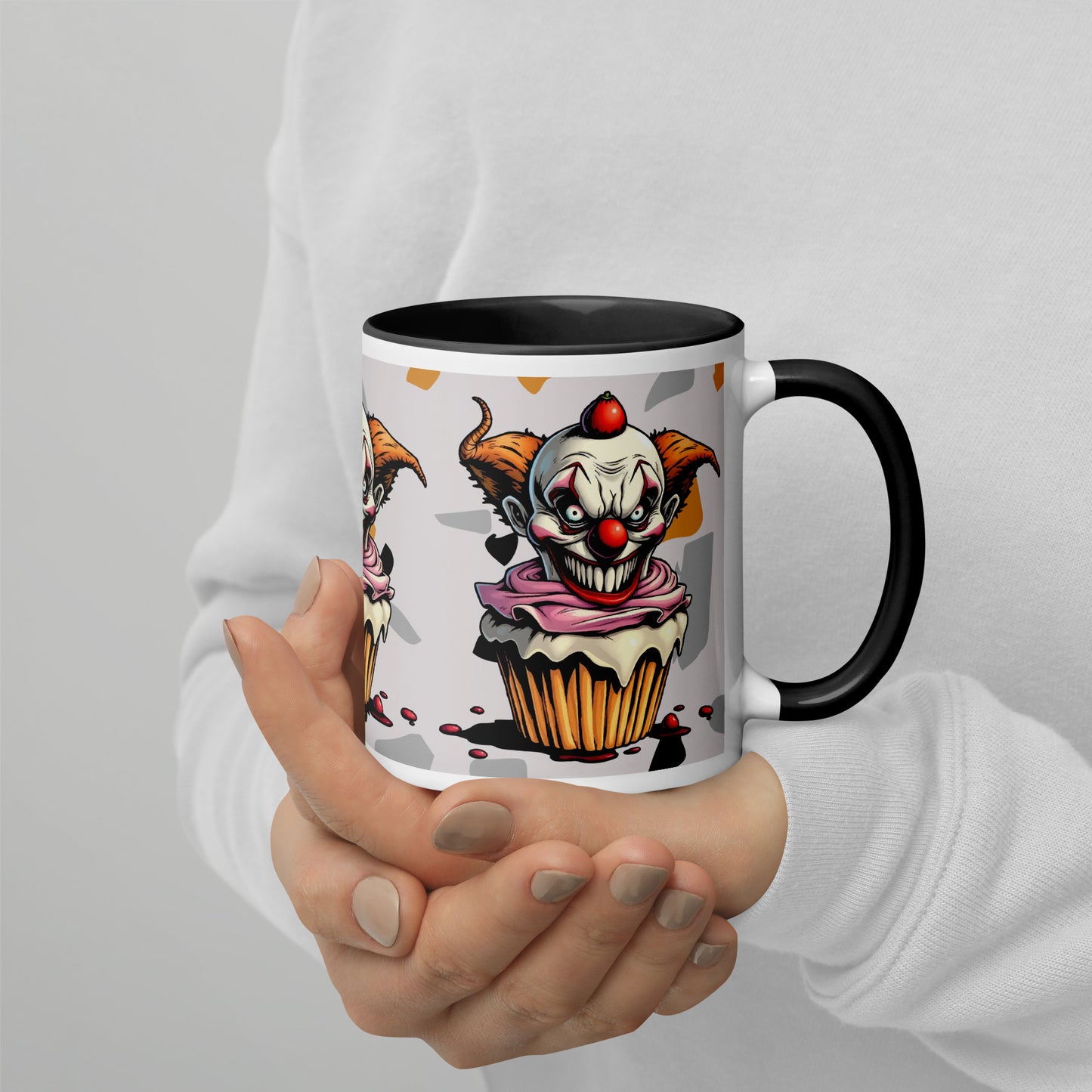 Big Teeth evil clown Mug with Color Inside