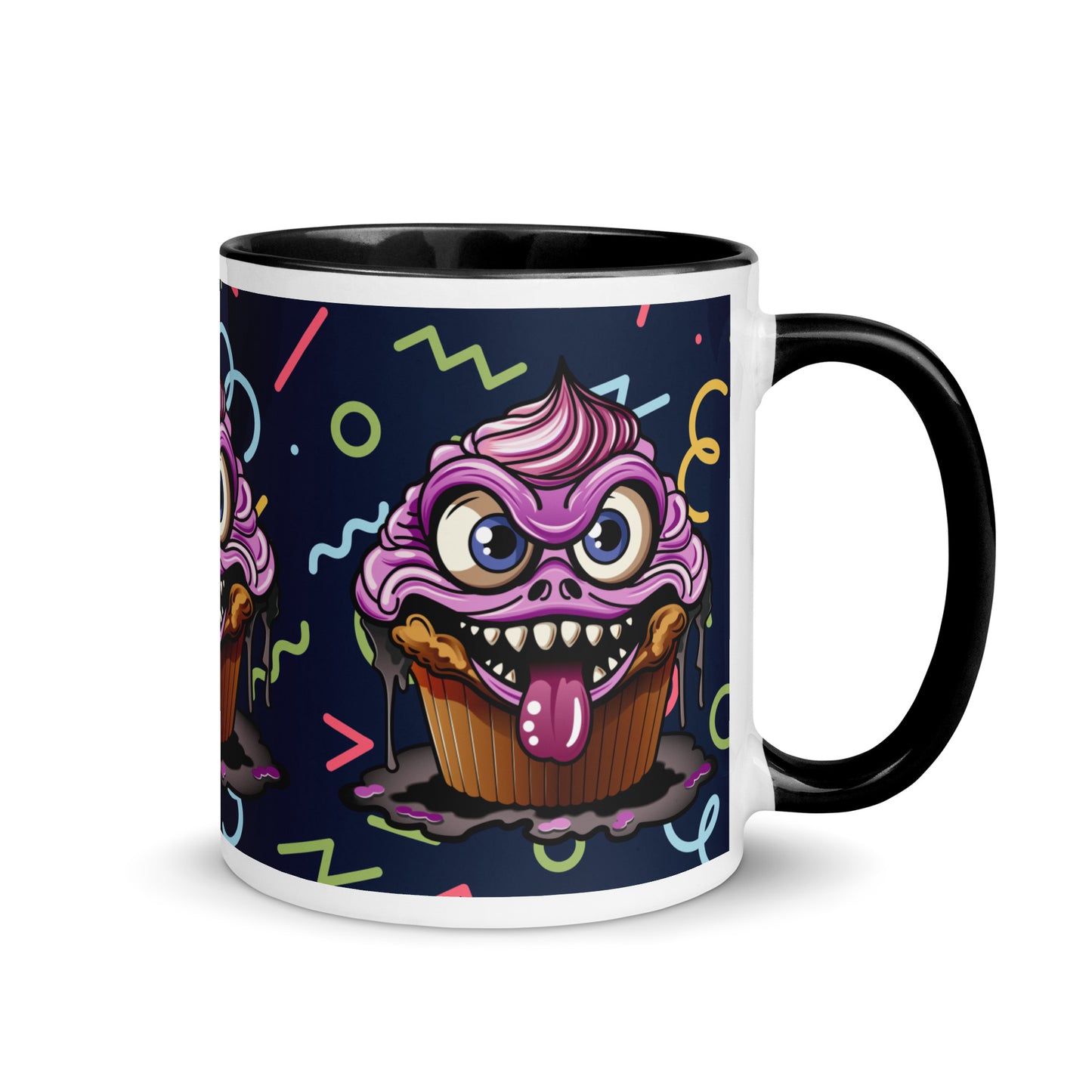 Evil Cupcake Monster Mug with Color Inside