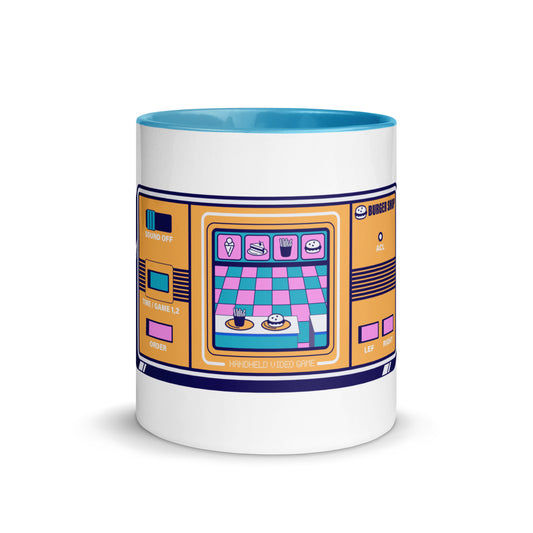 Video Game - Burger Shop Mug with Color Inside