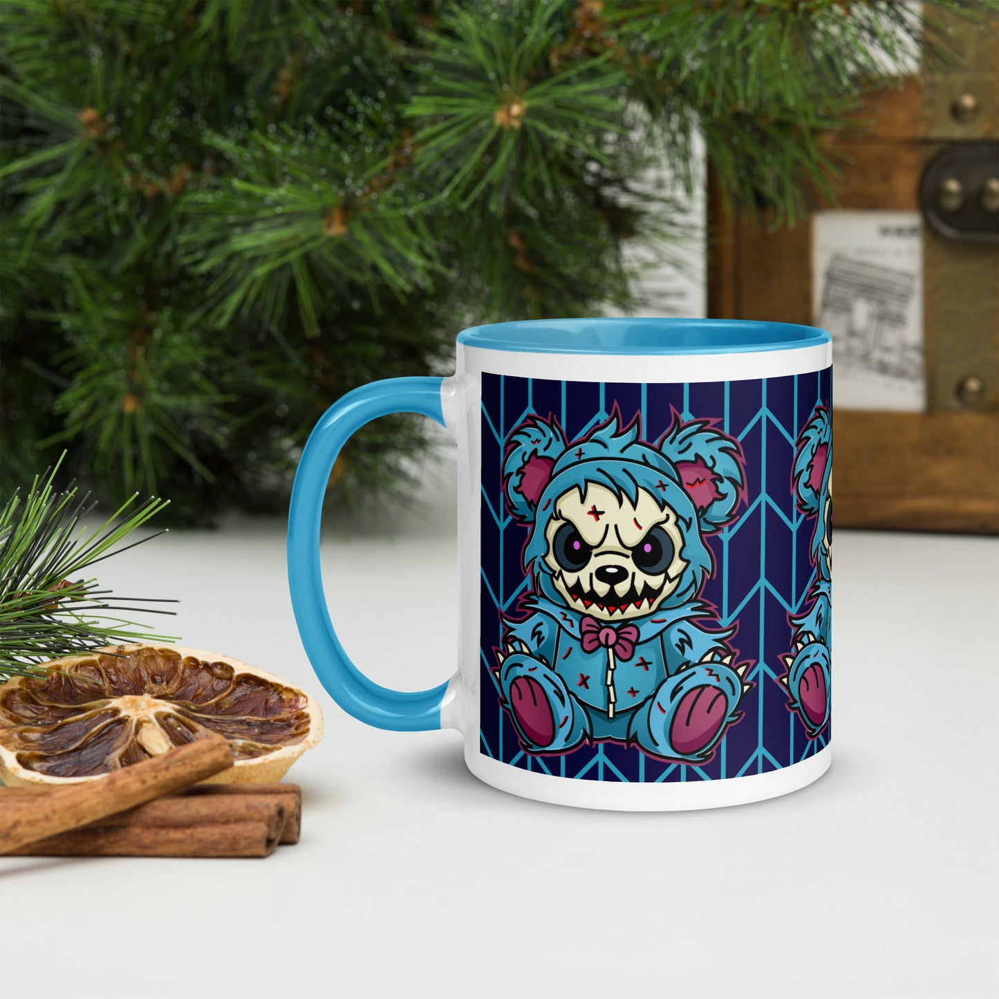 Cute Zombie Bear Mug with Color Inside