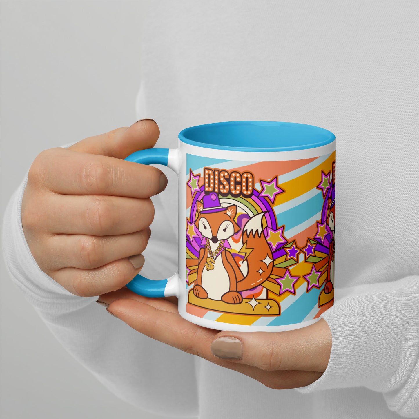 Disco Fox Mug with Color Inside