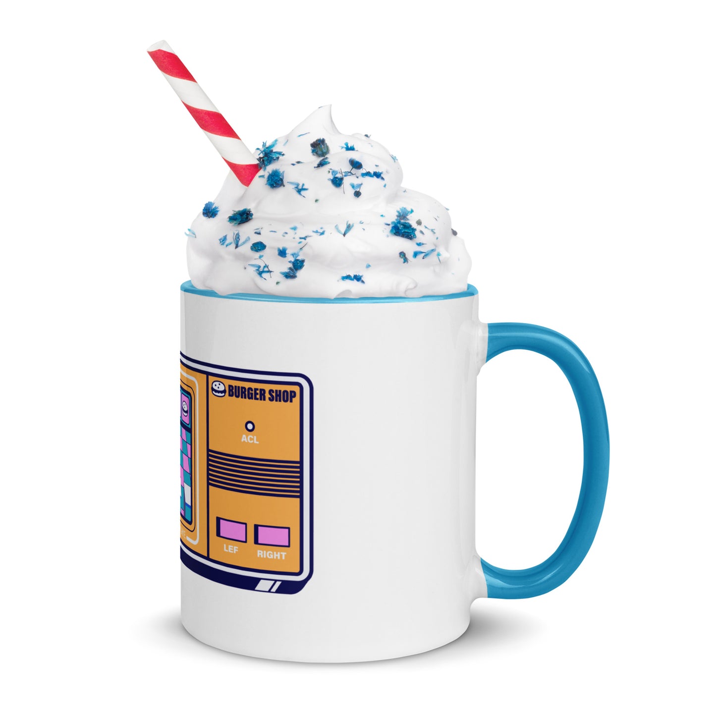 Video Game - Burger Shop Mug with Color Inside