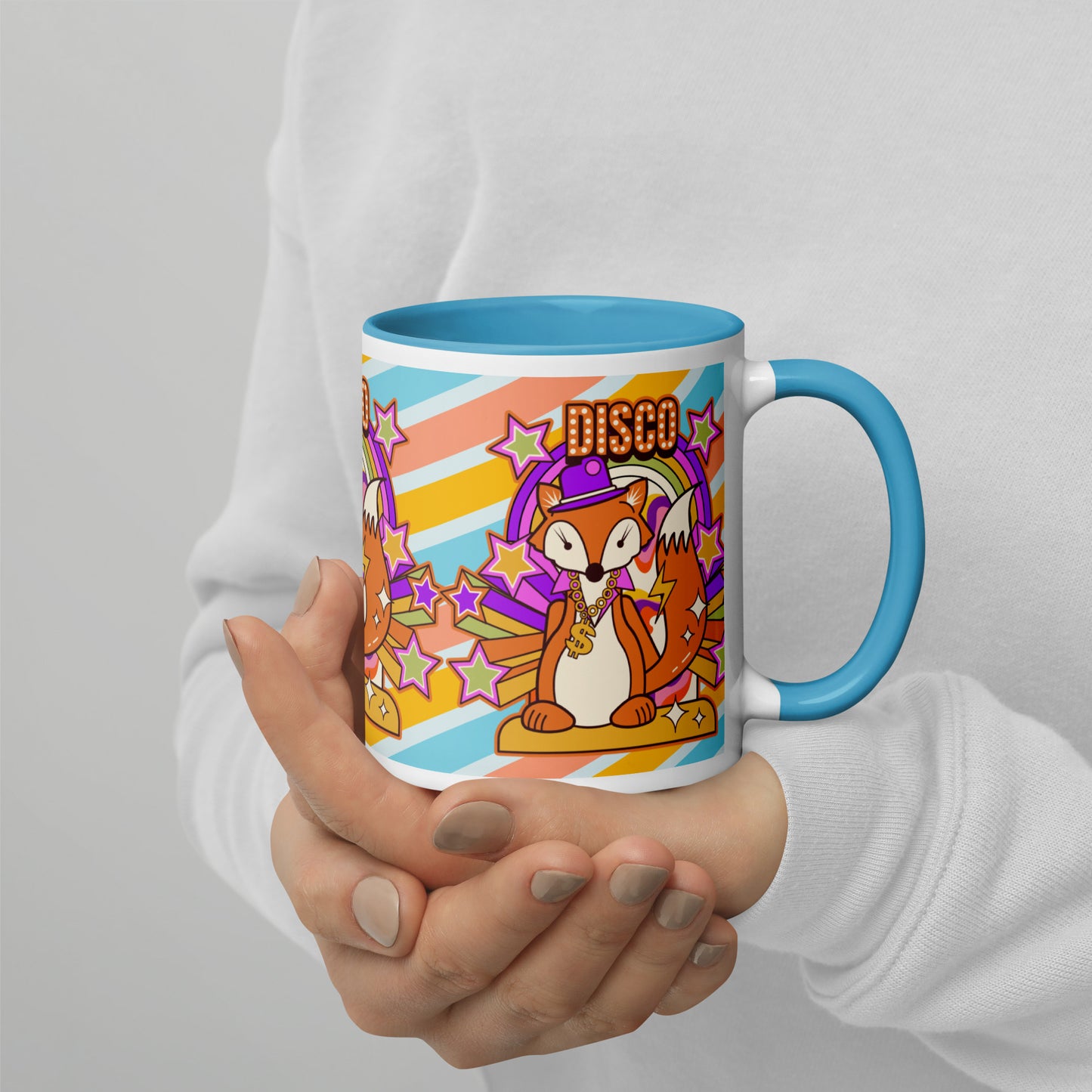 Disco Fox Mug with Color Inside