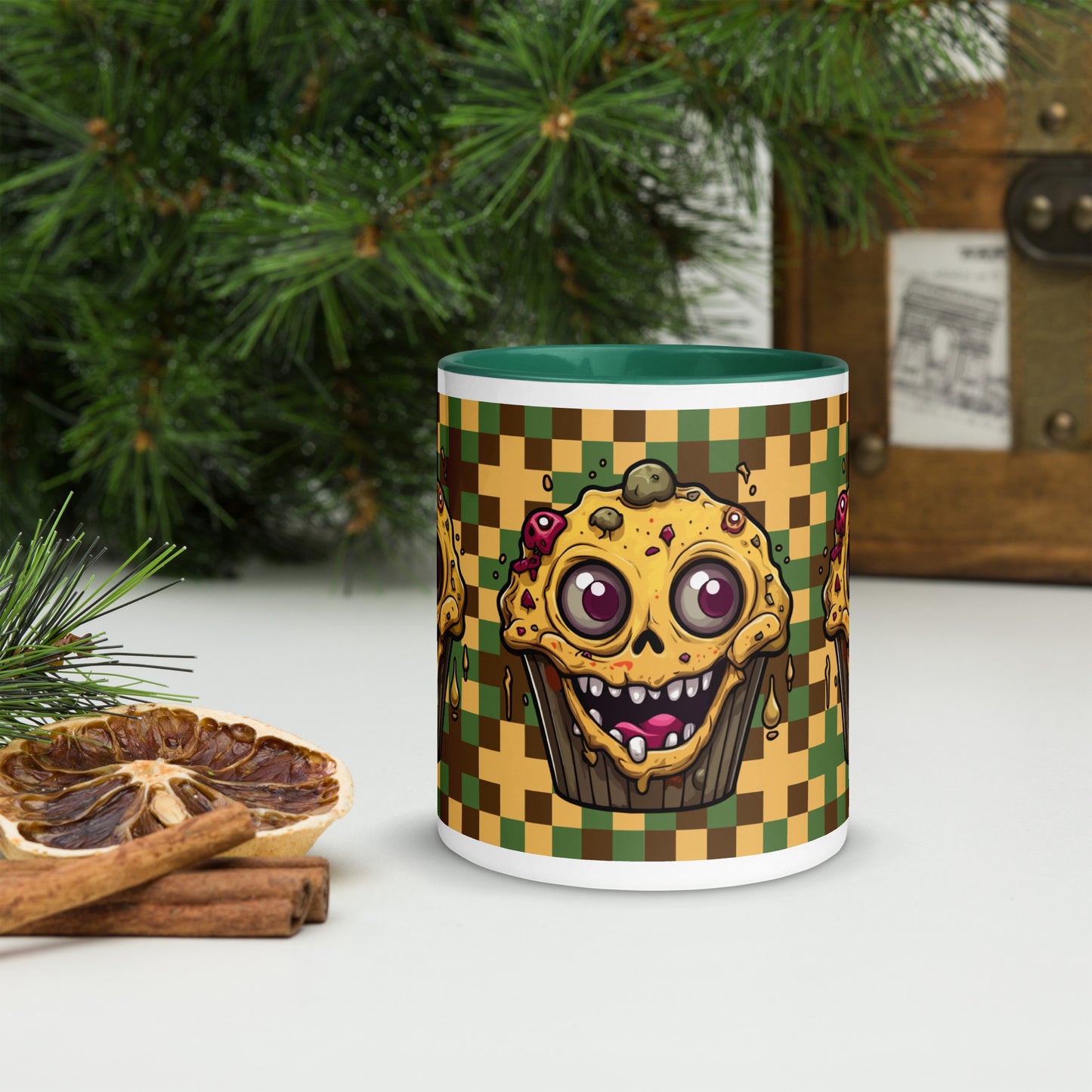 Skull Cupcake Monster Mug with Color Inside