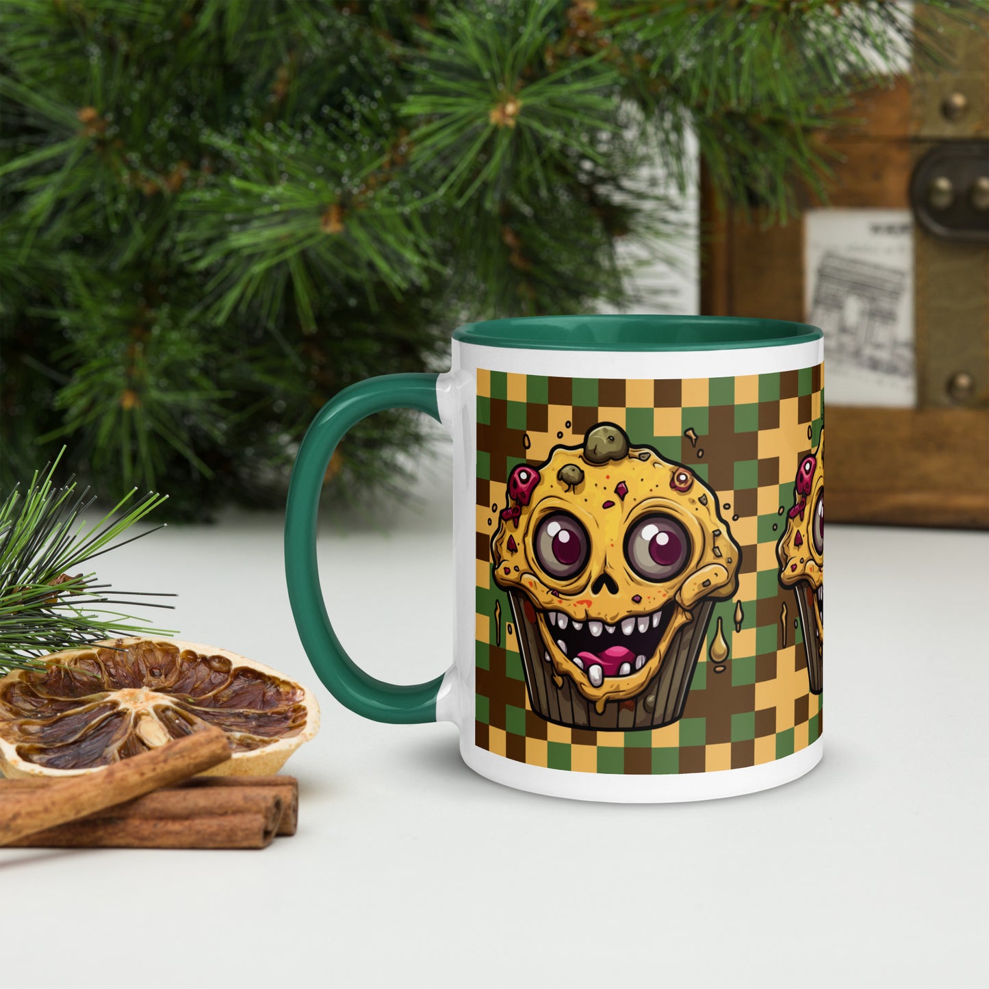 Skull Cupcake Monster Mug with Color Inside