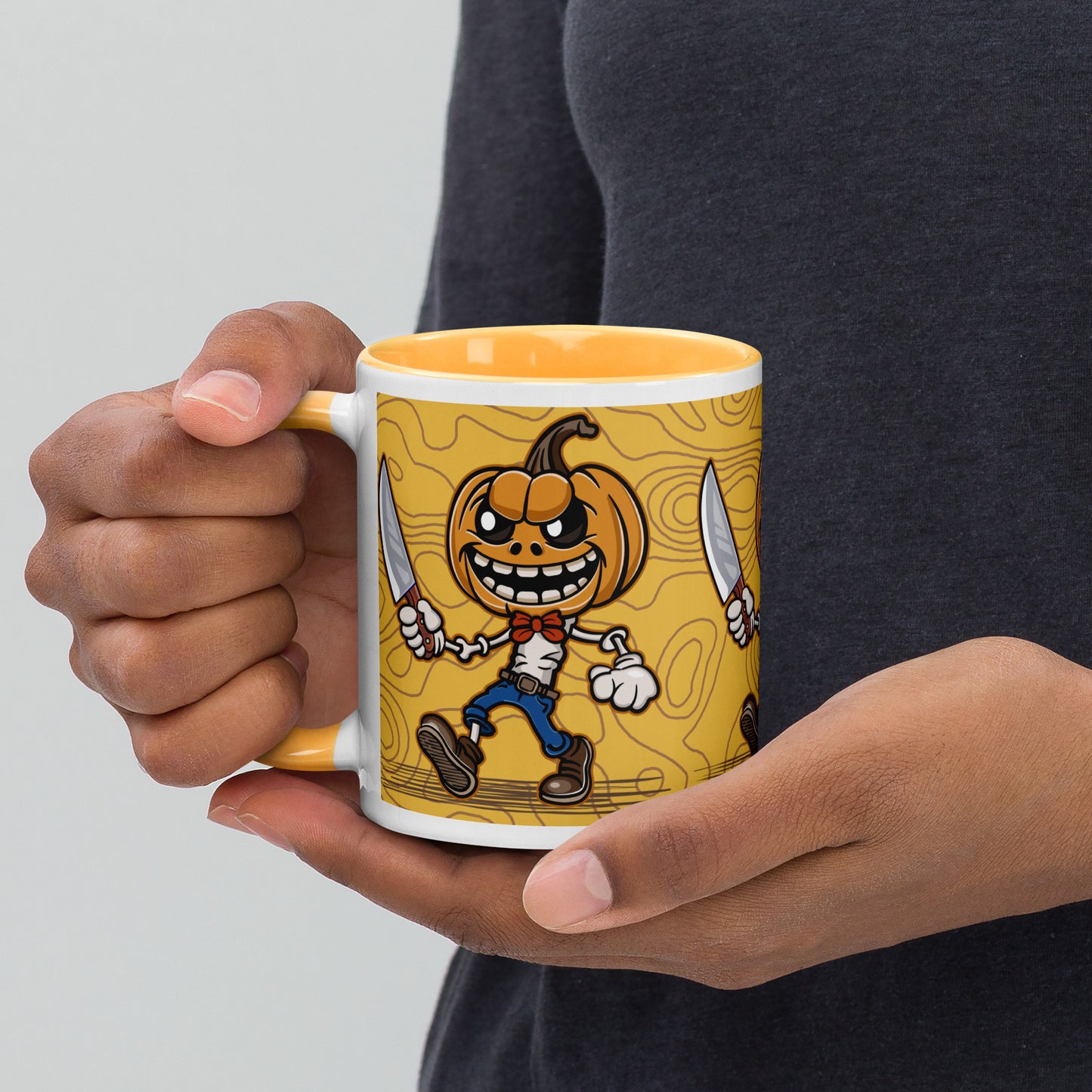 Pumpkin Slayer is Here! Mug with Color Inside