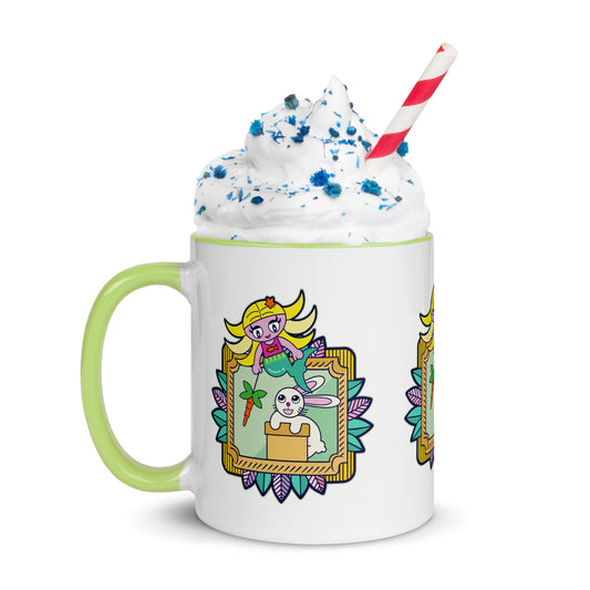 Mermaid & Bunny Mug with Color Inside