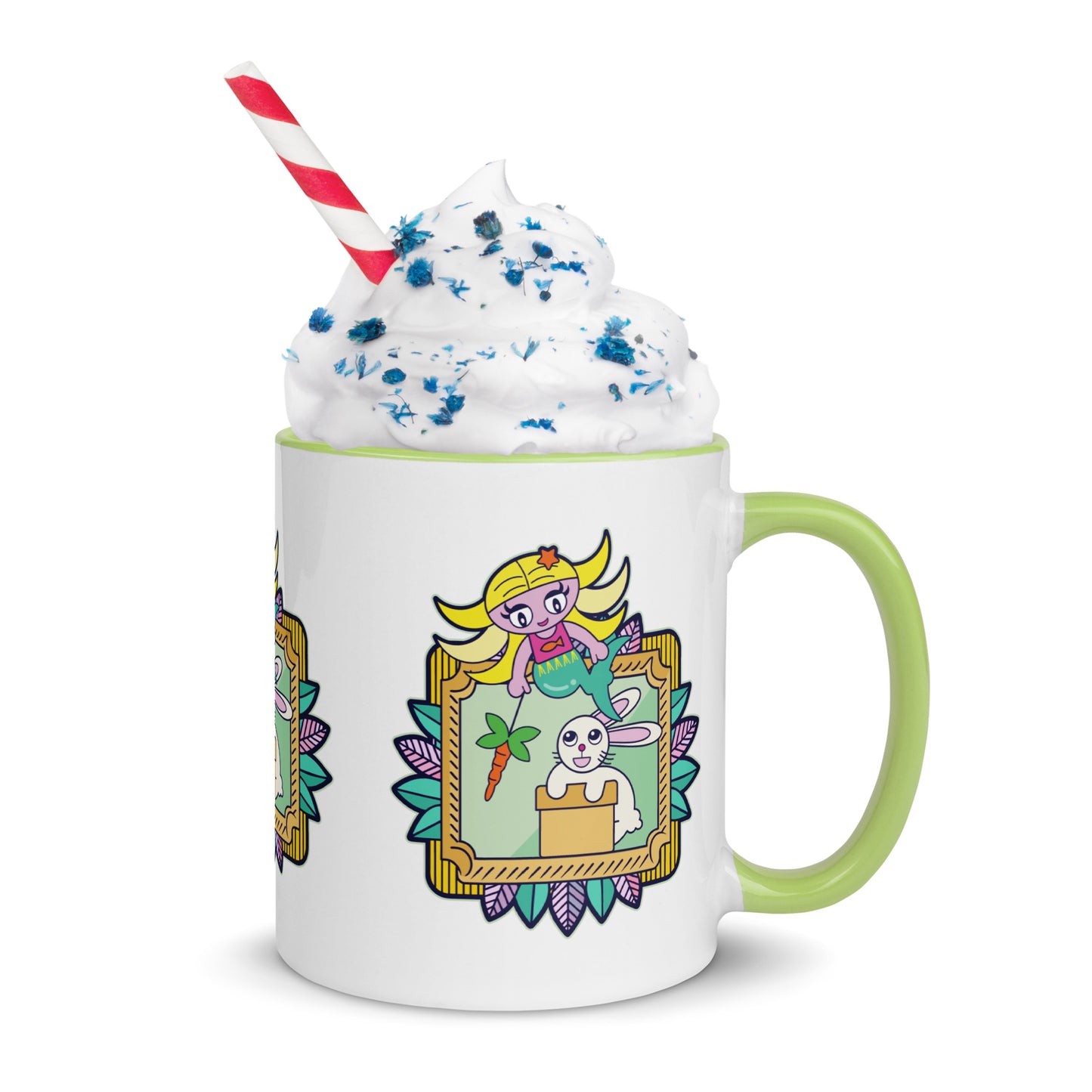 Mermaid & Bunny Mug with Color Inside