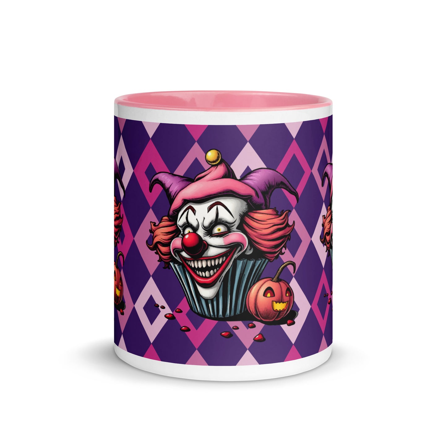 Evil Cupcake Clown Mug with Color Inside