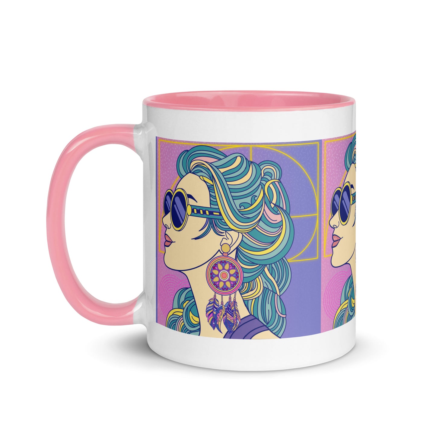 Eighties Vibes Mug with Color Inside