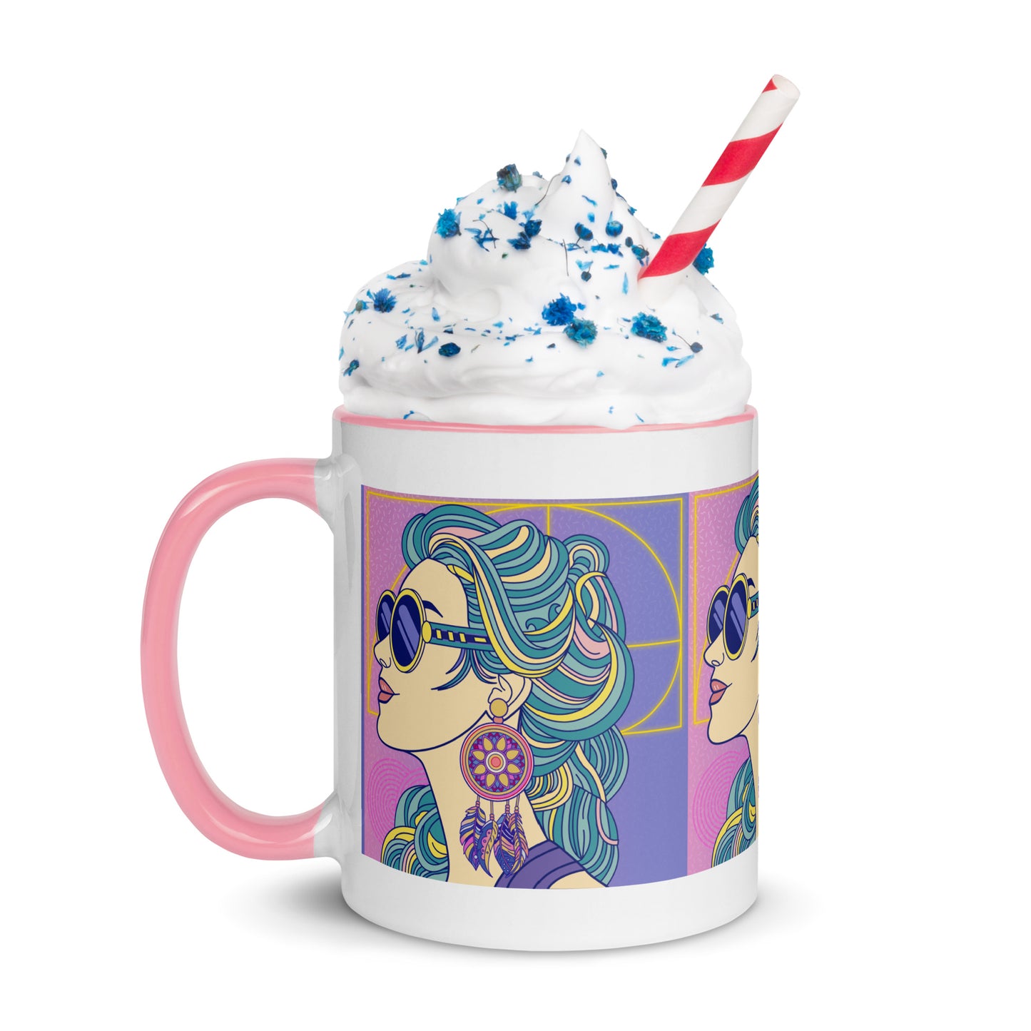 Eighties Vibes Mug with Color Inside