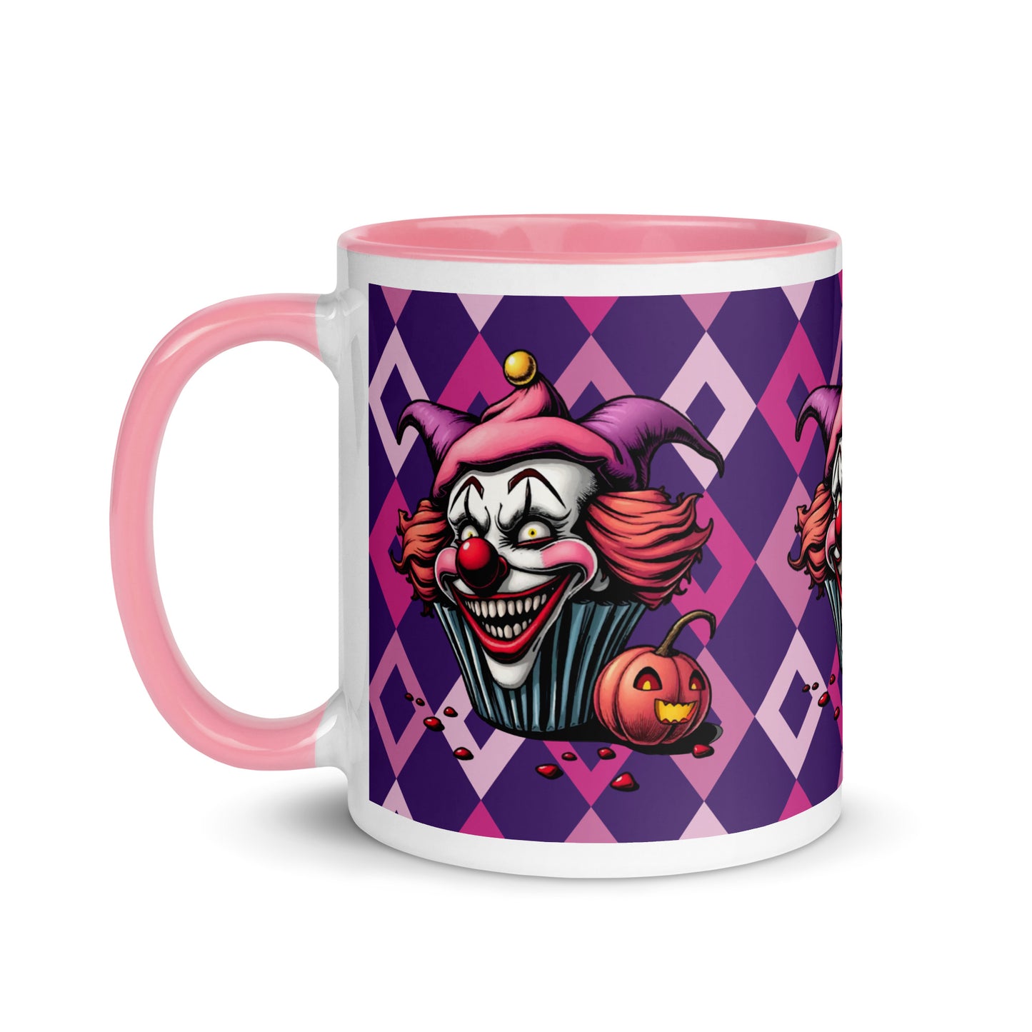 Evil Cupcake Clown Mug with Color Inside