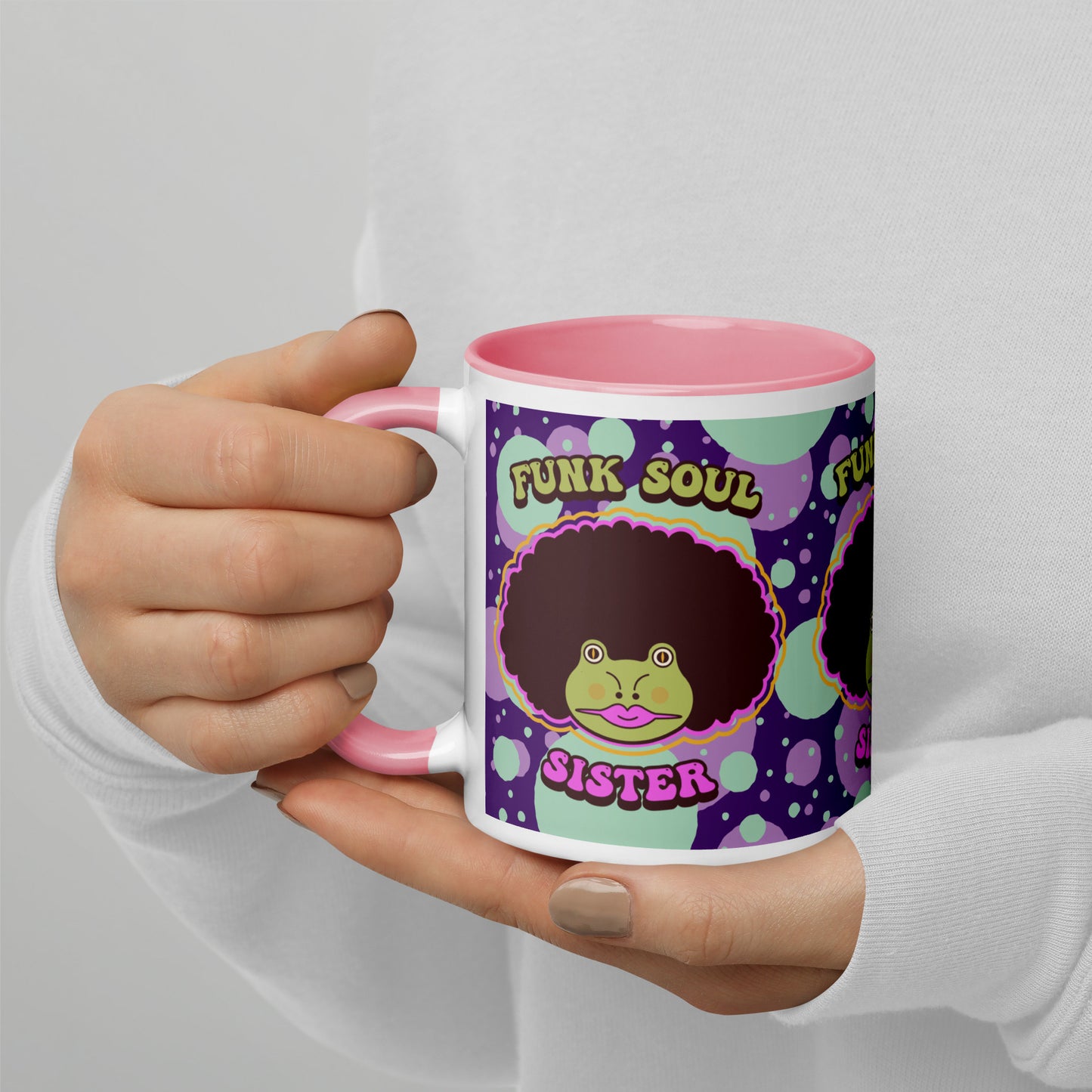 Funk Soul Sister Mug with Color Inside