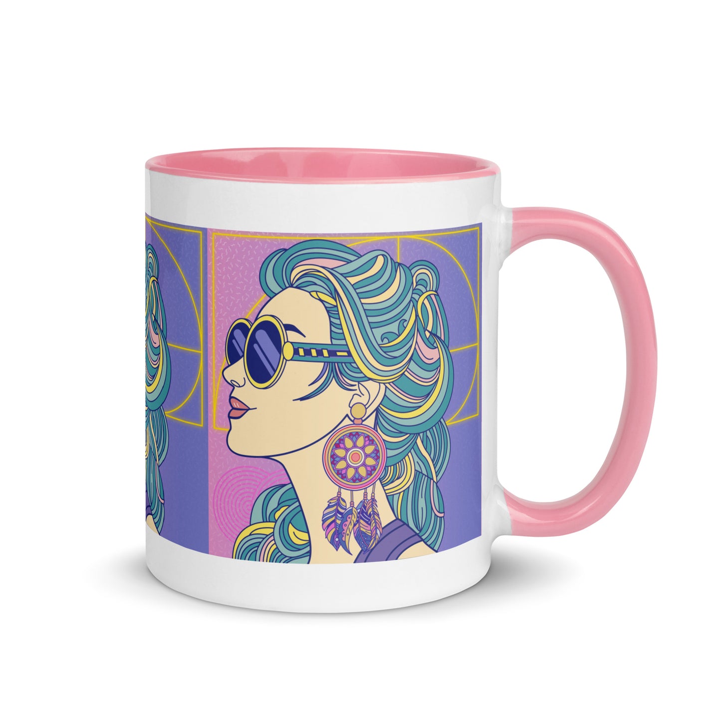 Eighties Vibes Mug with Color Inside