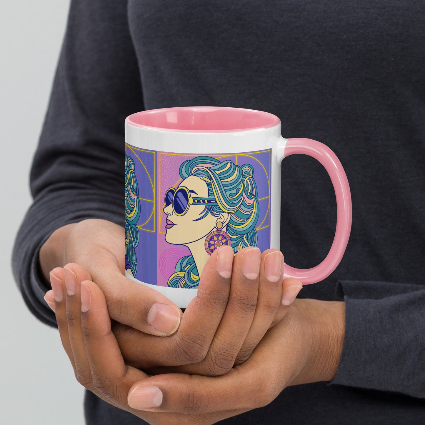 Eighties Vibes Mug with Color Inside