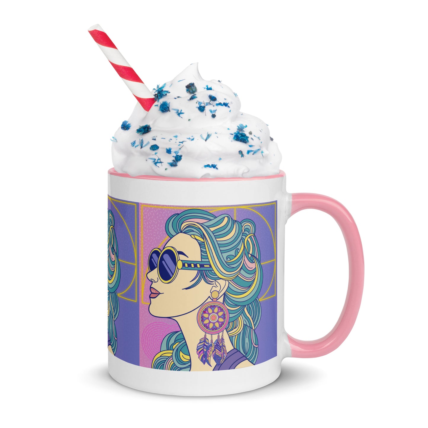 Eighties Vibes Mug with Color Inside