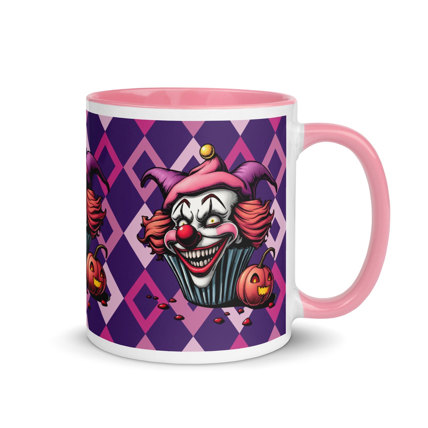 Evil Cupcake Clown Mug with Color Inside