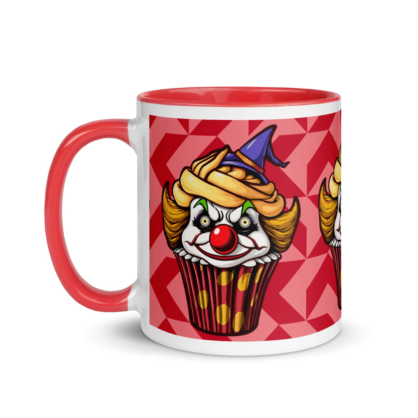 Clown Cupcake with witch hat Mug with Color Inside