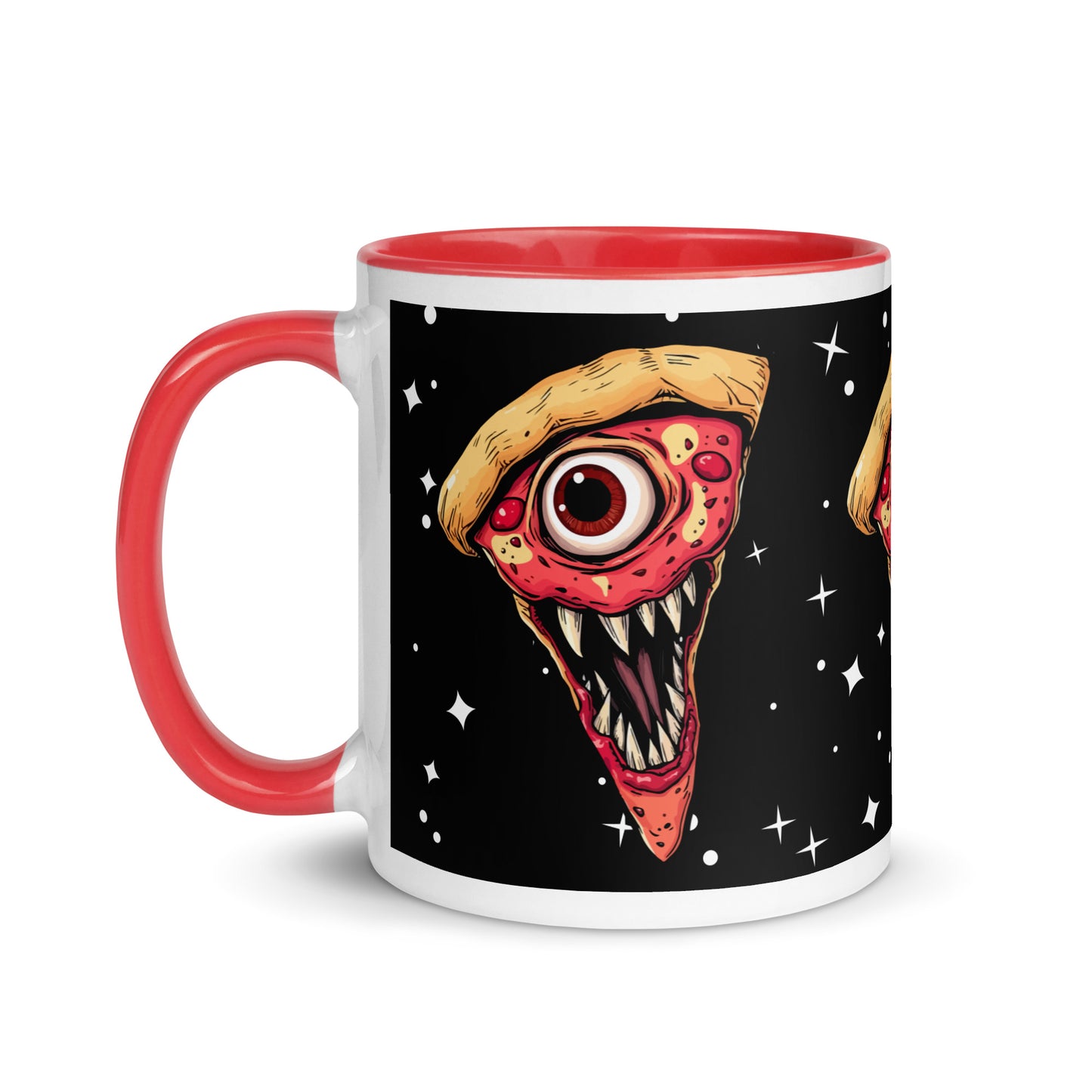 Funny pizza slice Mug with Color Inside