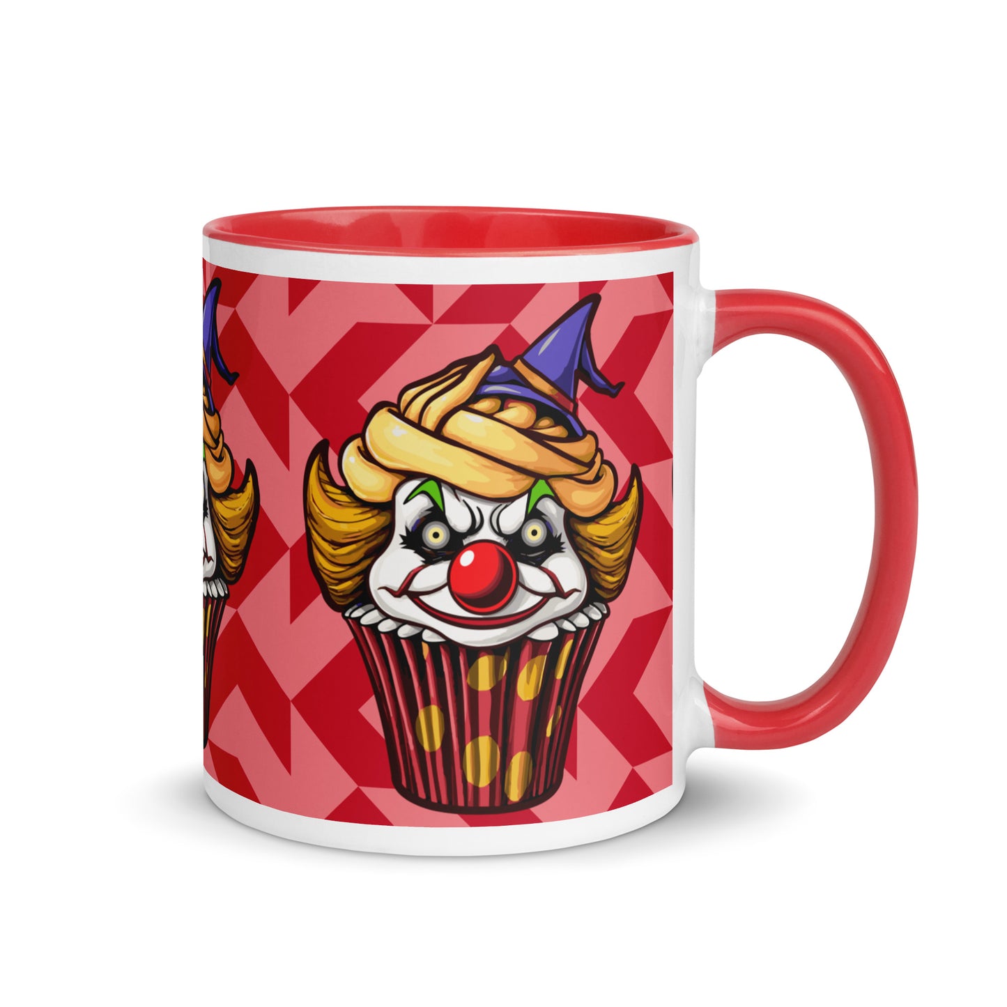 Clown Cupcake with witch hat Mug with Color Inside