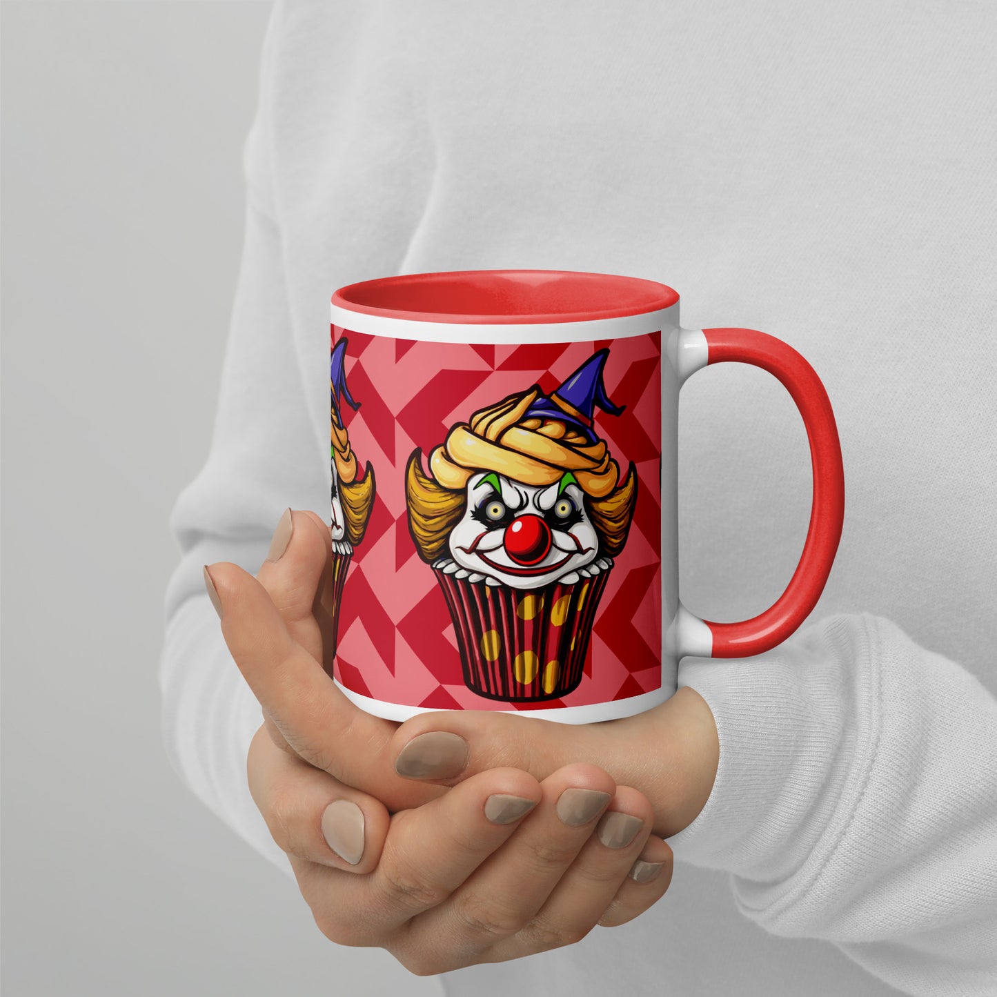 Clown Cupcake with witch hat Mug with Color Inside