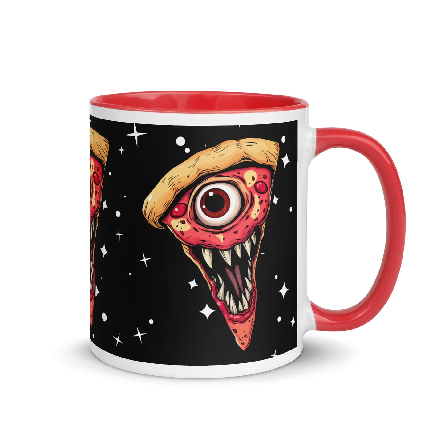 Funny pizza slice Mug with Color Inside