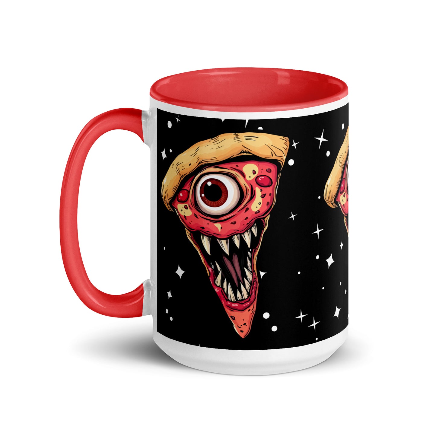 Funny pizza slice Mug with Color Inside