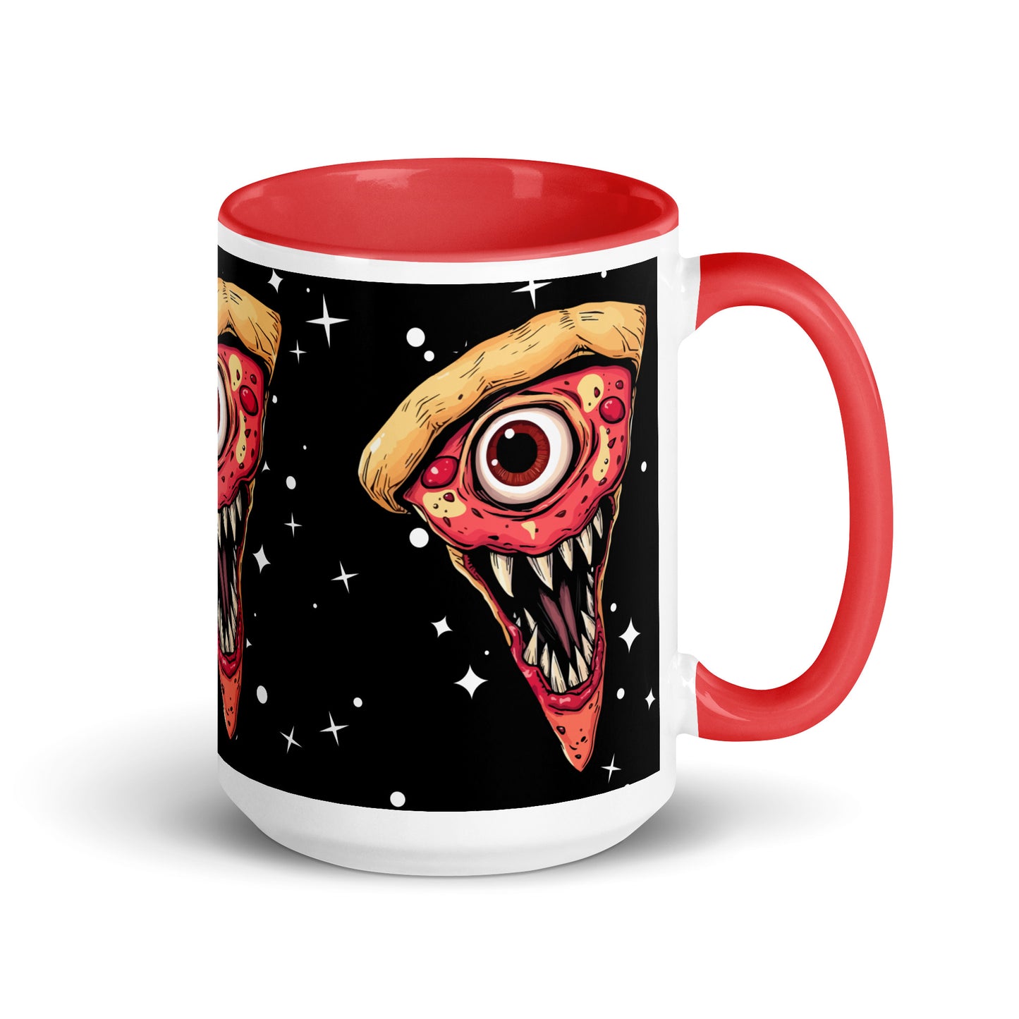 Funny pizza slice Mug with Color Inside