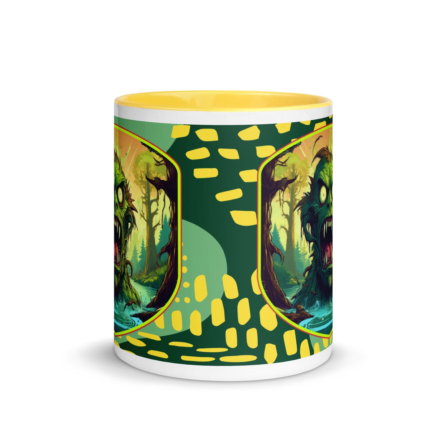 Scary Swamp Monster Mug with Color Inside