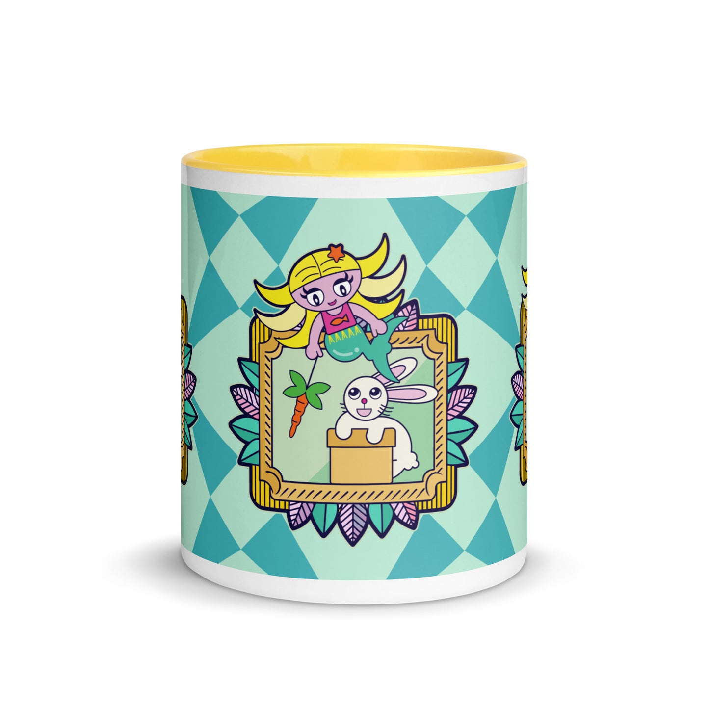 Mermaid & Bunny Mug with Color Inside