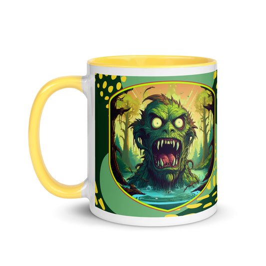 Scary Swamp Monster Mug with Color Inside