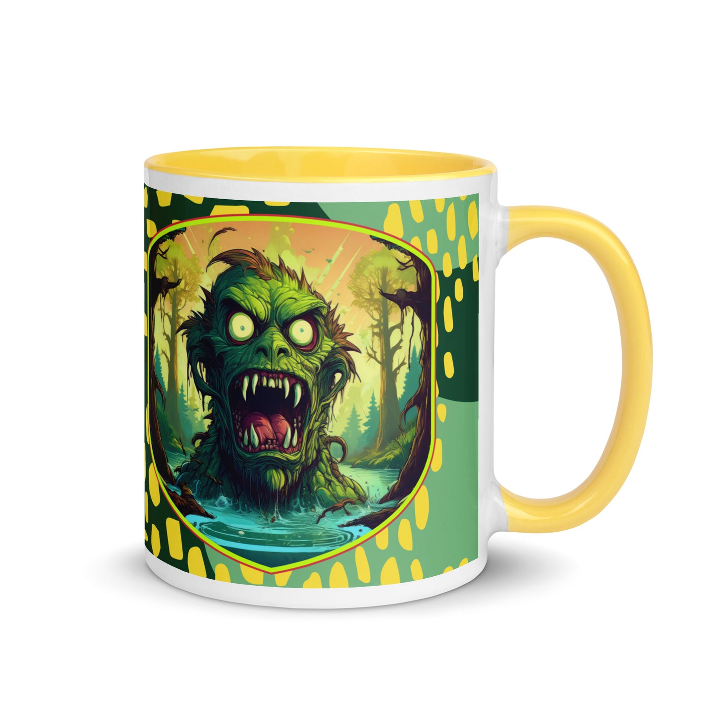 Scary Swamp Monster Mug with Color Inside